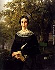 Barend Cornelis Koekkoek Canvas Paintings - Portrait Of A Young Lady